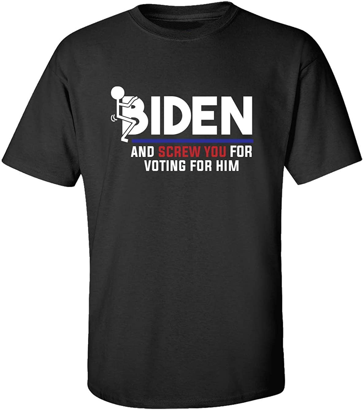 Political Screw Biden Stick Figure Anti-Liberal T-Shirt