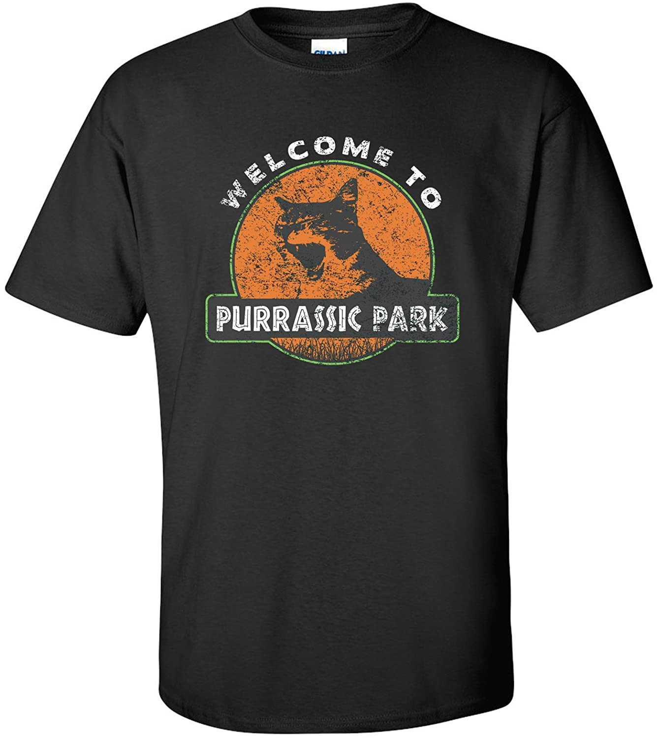 Purrassic Park - Dinosaur, Cat, Movie, Pun T-Shirt