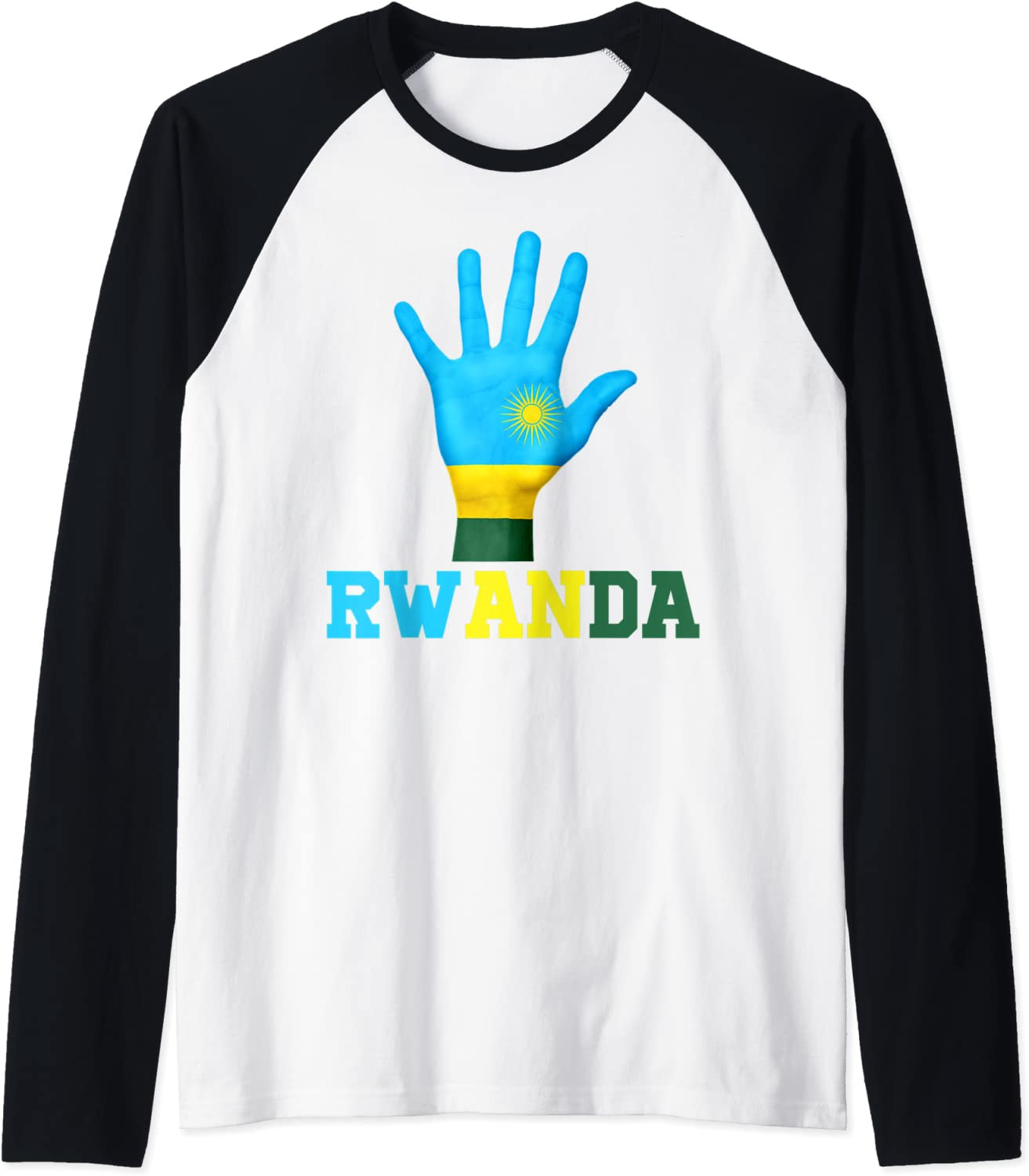 RWANDA Hand Up Flag T T-Shirt