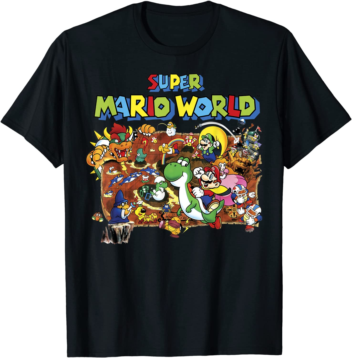 Super Mario World Retro Map T-Shirt