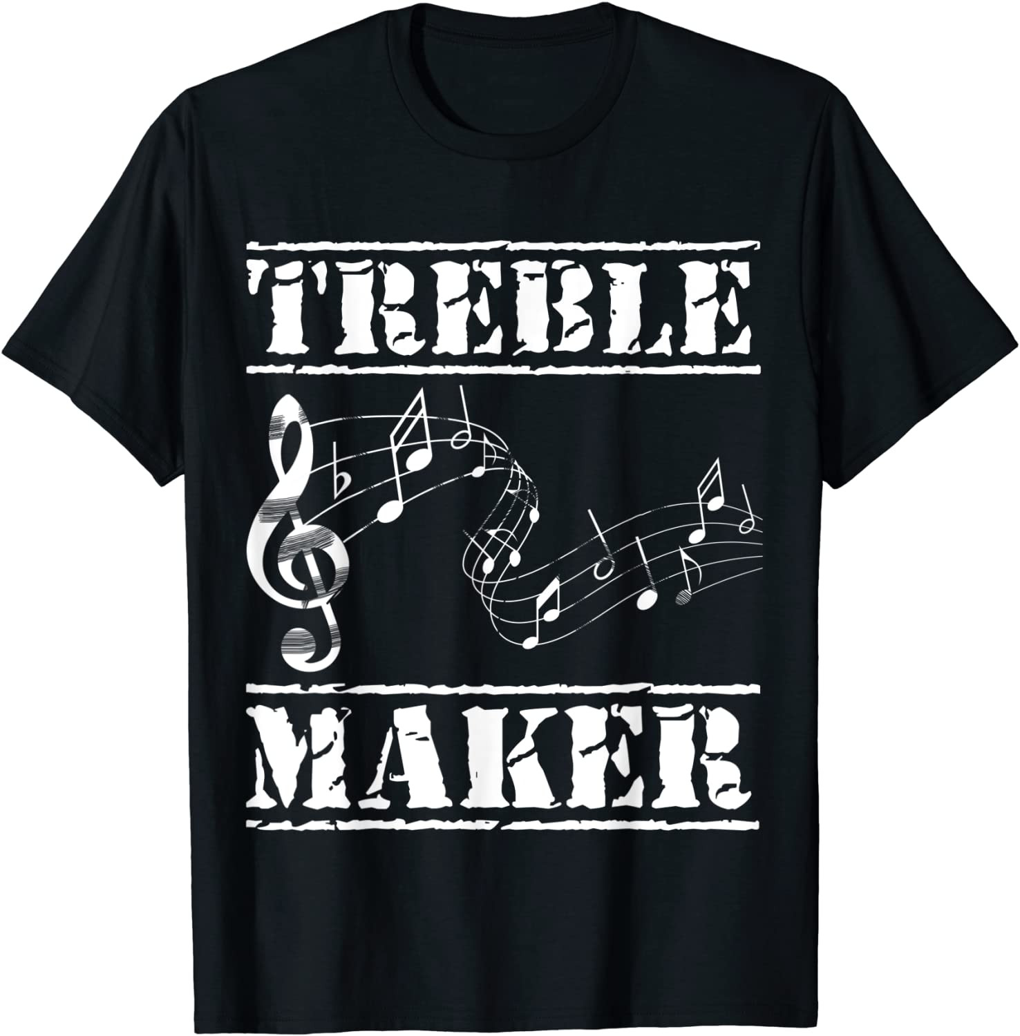 Treble Maker Treble Bass Clef Music Notes T-Shirt