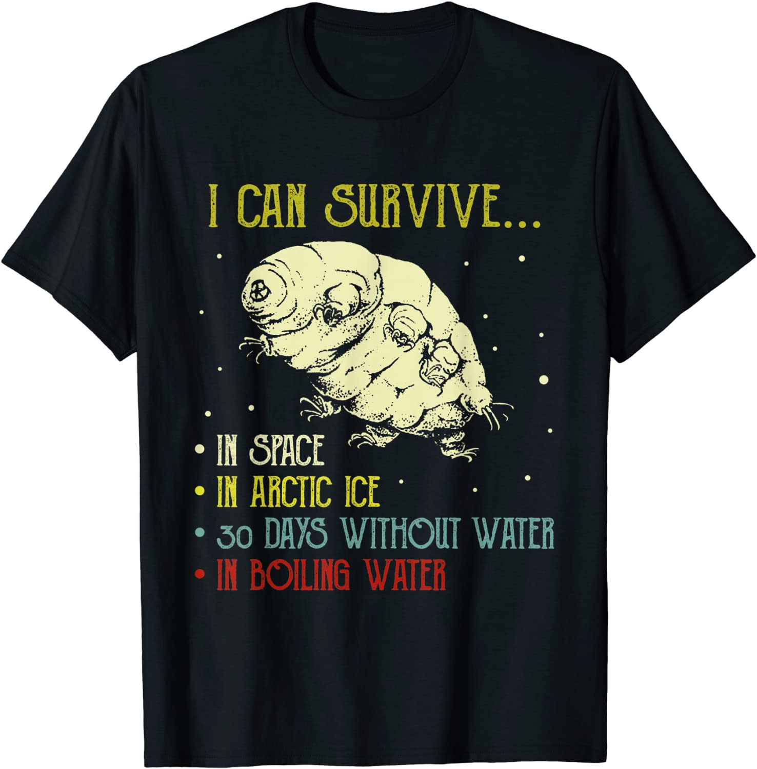 Vintage Science Tardigrade Gift Microbiology Water Bear TShirt