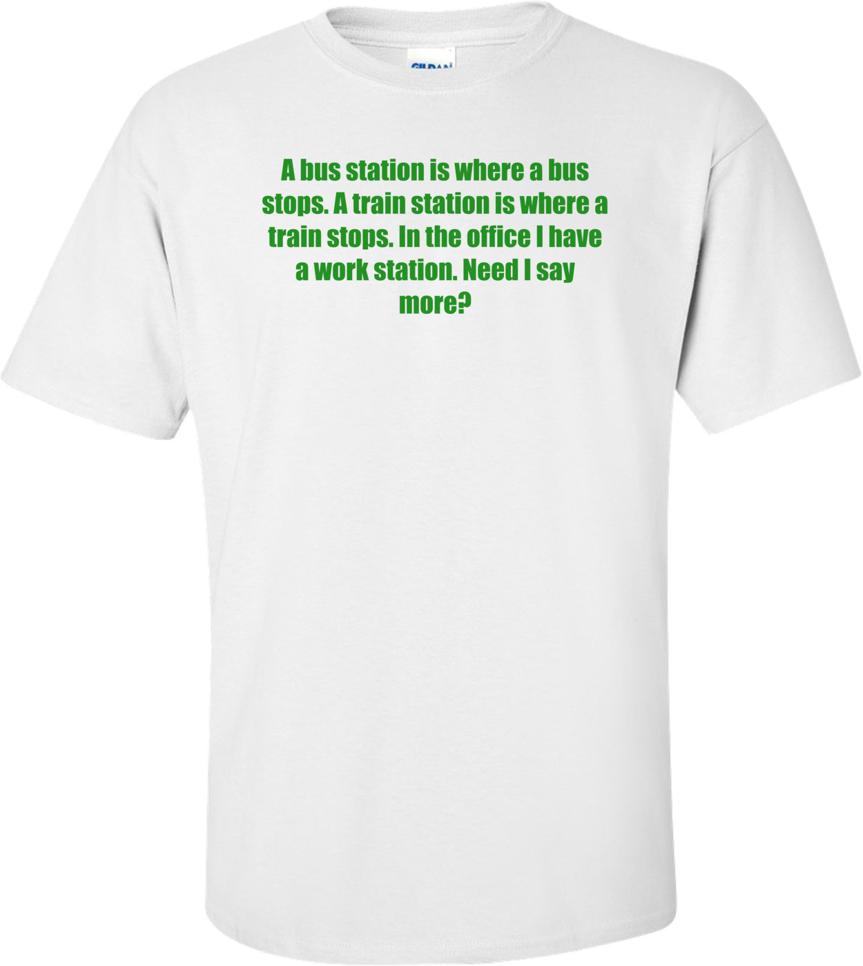 A bus station is where a bus stops. A train station is where a train stops. In the office I have a work station. Need I say more?
