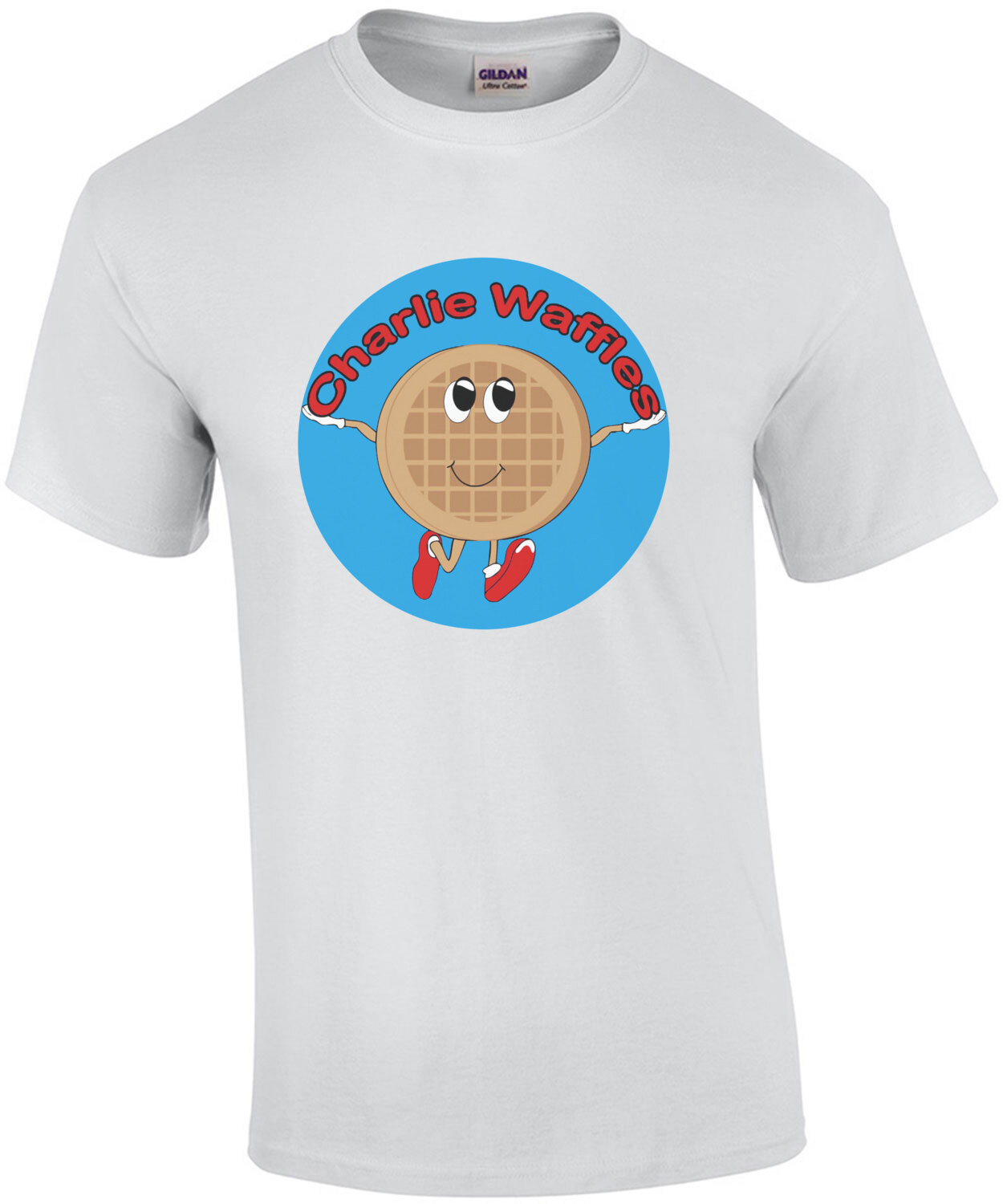 Charlie Waffles T-Shirt Two and a Half Men Parody Shirt