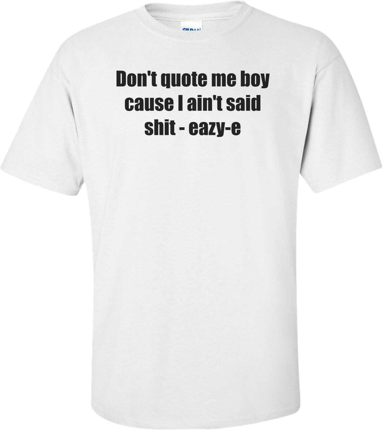 Don't quote me boy cause I ain't said shit - eazy-e