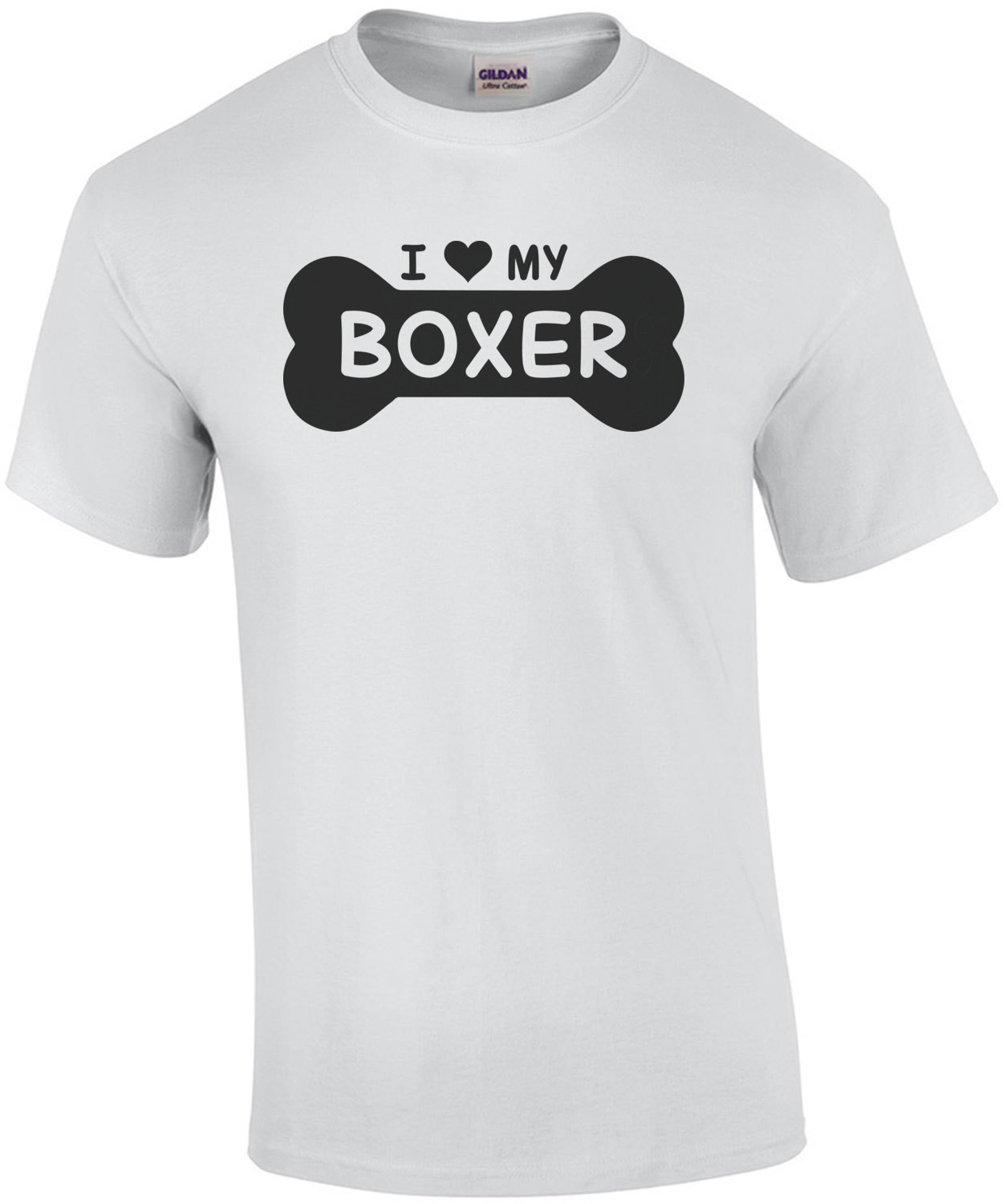 I love my boxer - dog bone - boxer