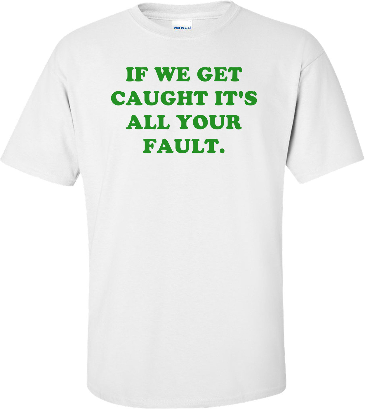 IF WE GET CAUGHT IT'S ALL YOUR FAULT.