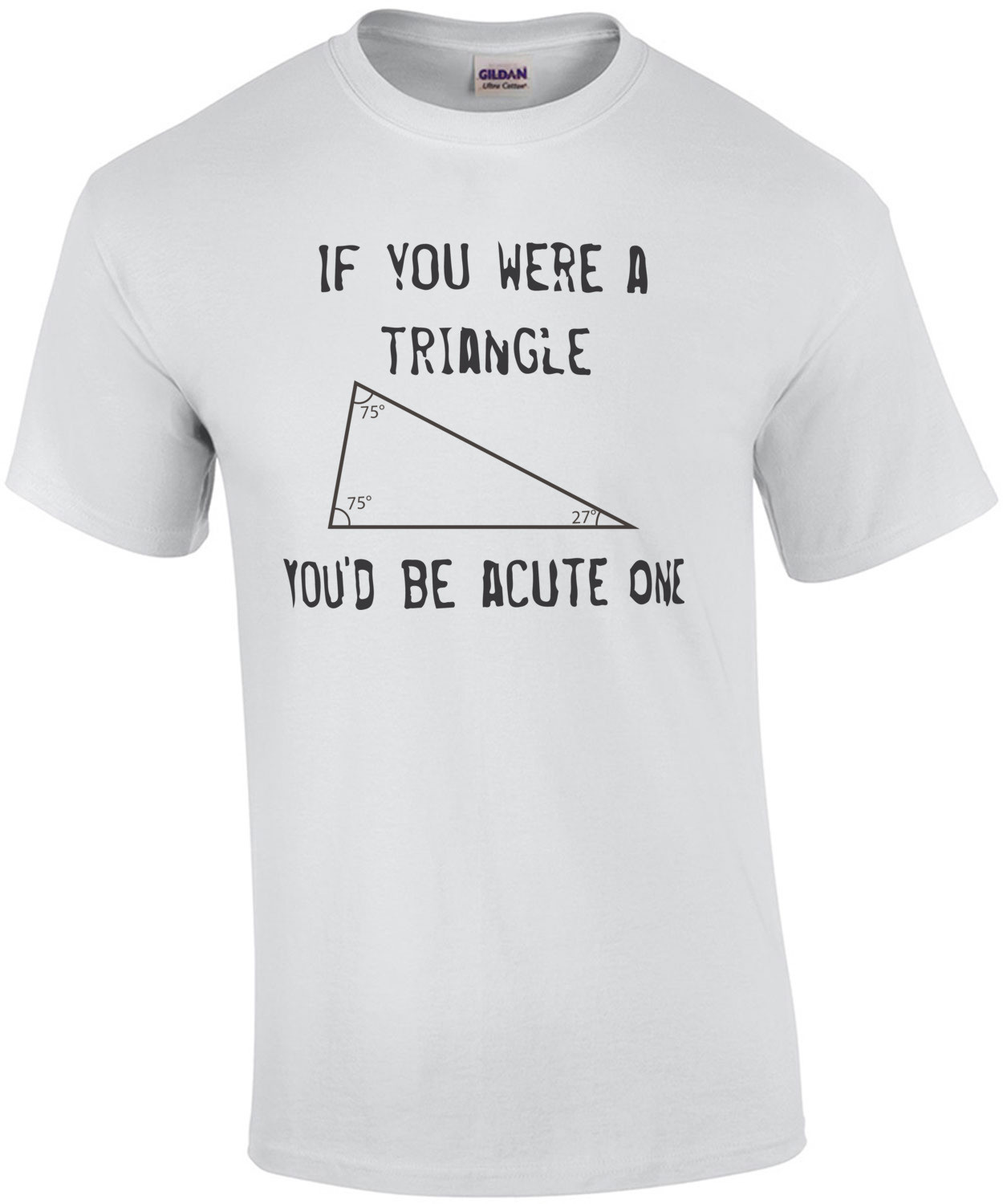 If you were a triangle you'd be acute one. Funny