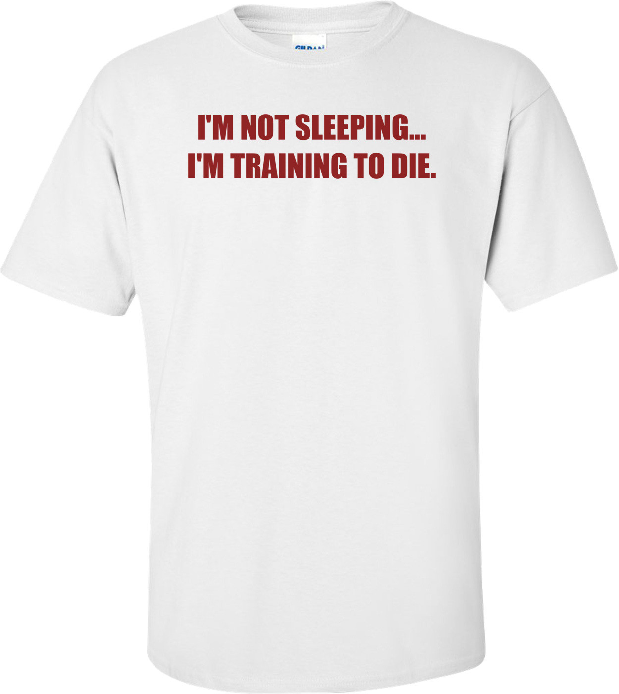 I'M NOT SLEEPING. I'M TRAINING TO DIE.