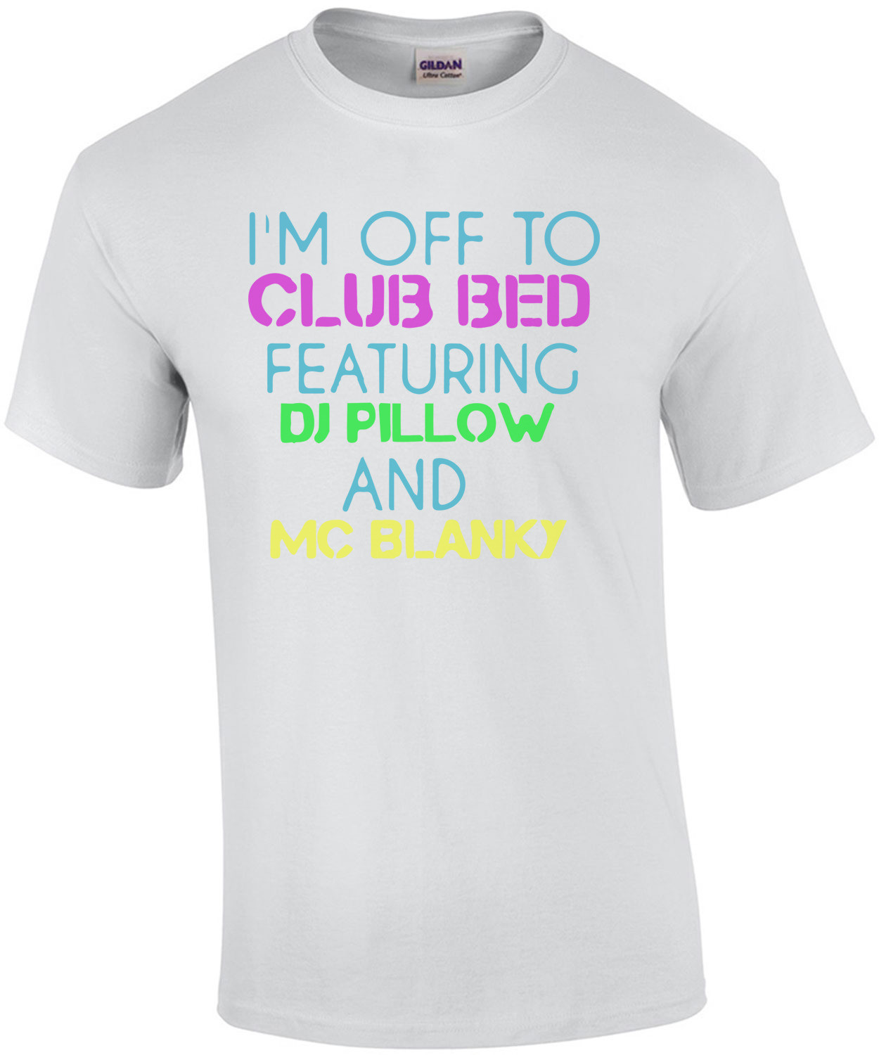 I'm off to club bed featuring dj pillow and mc blanky