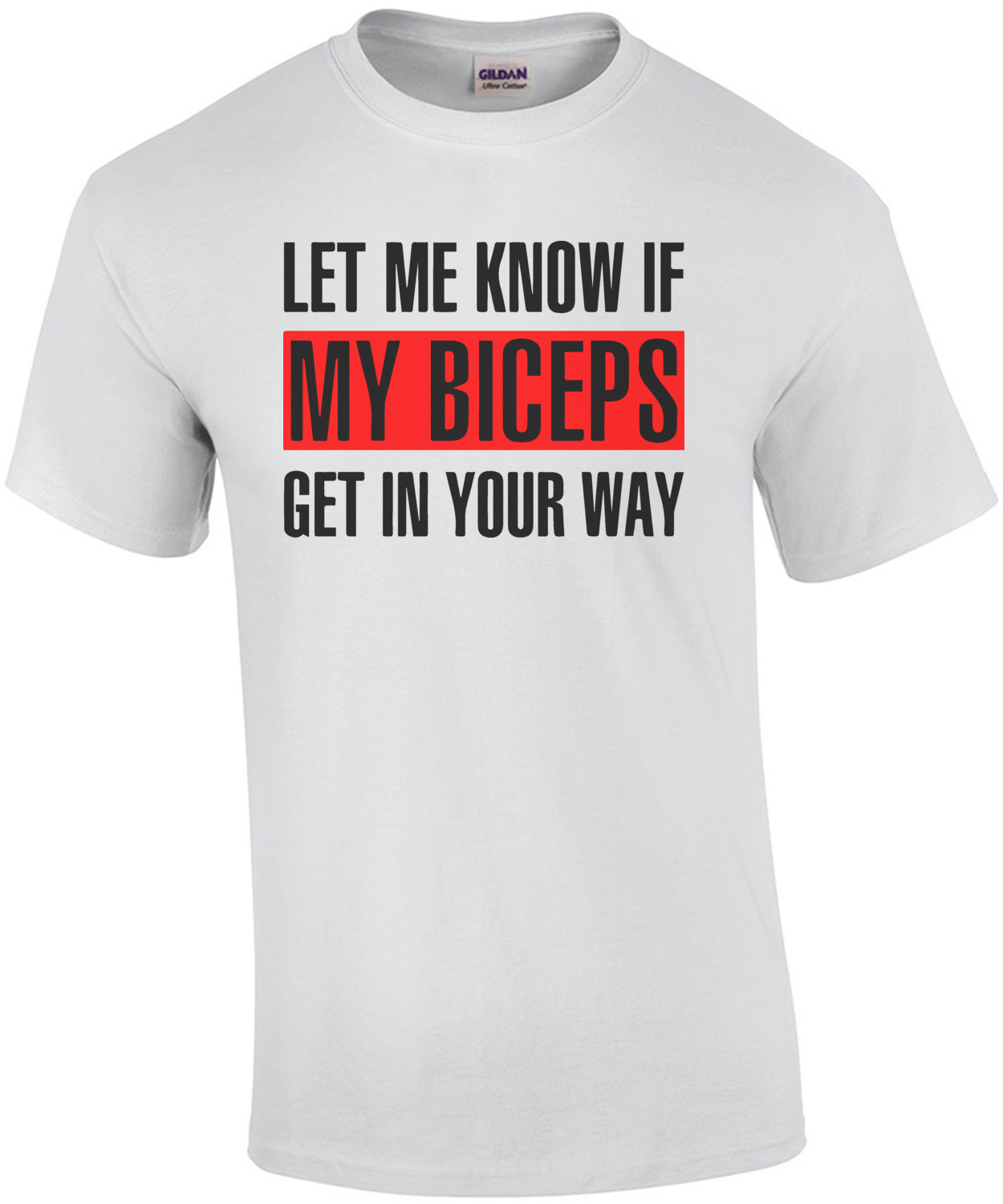 Let me know if my biceps get in your way - funny work out