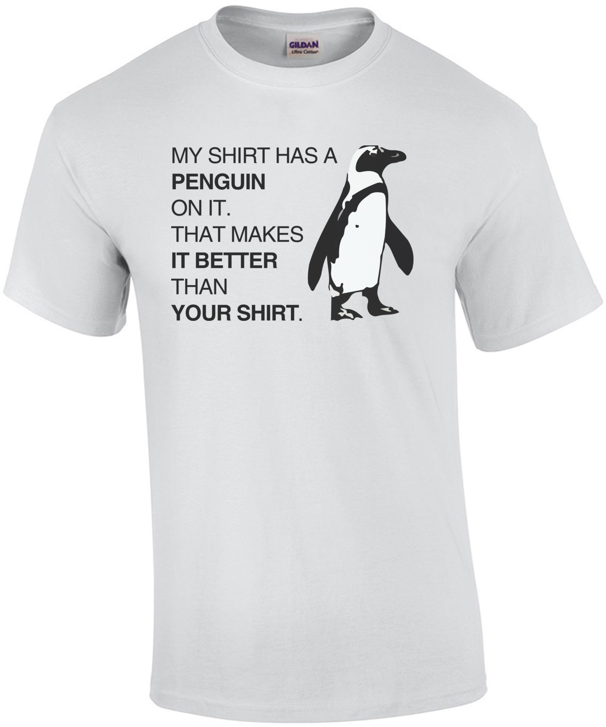 My has a penguin on it. That makes it better than your.