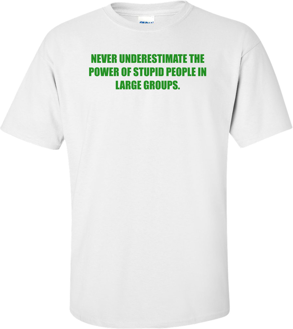 NEVER UNDERESTIMATE THE POWER OF STUPID PEOPLE IN LARGE GROUPS.