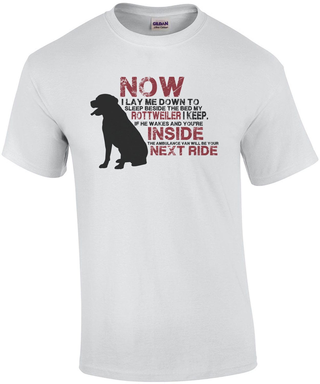 Now I lay me down to sleep beside my bed my rottweiler I keep. Rottweiler