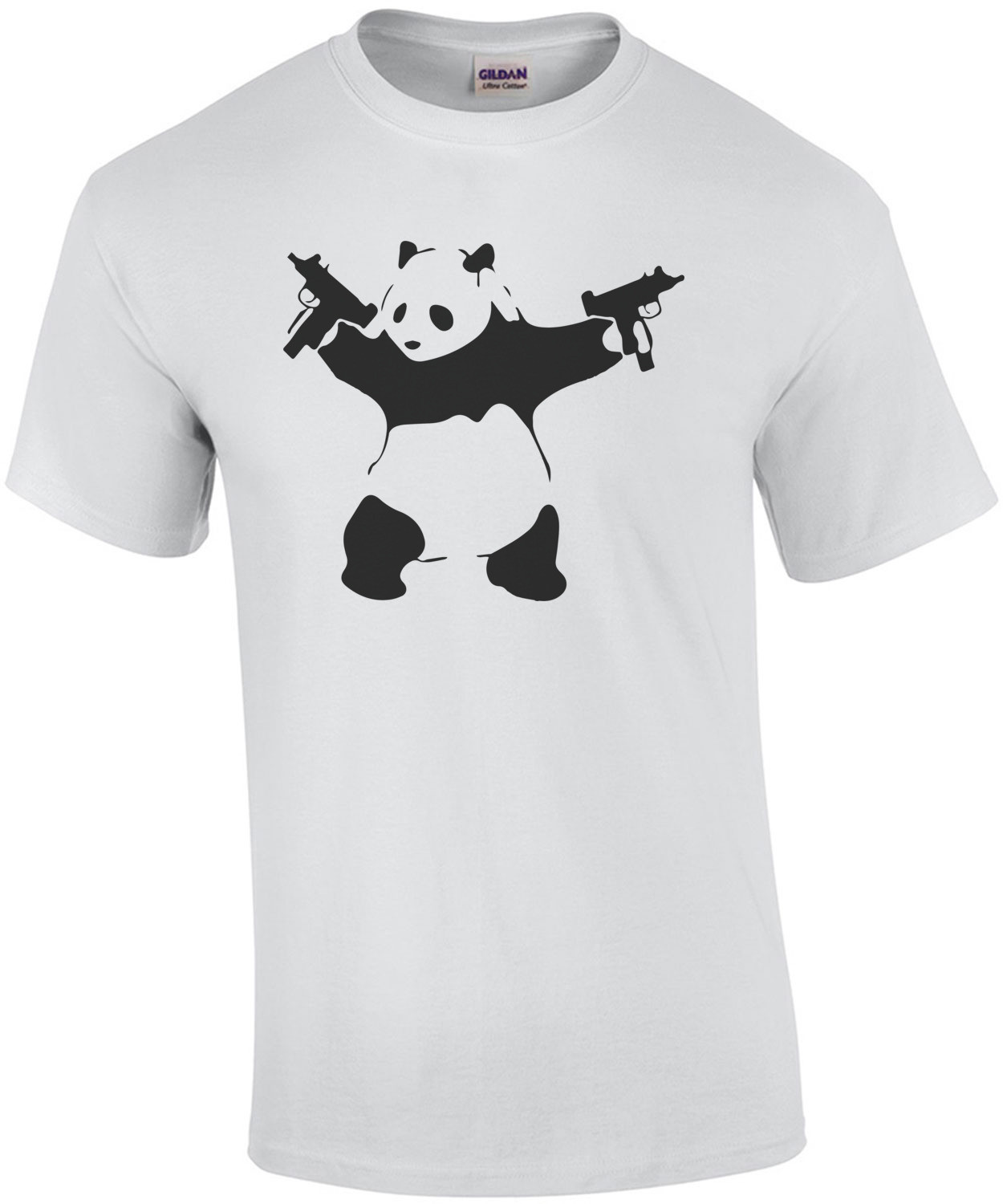 Panda Holding Machine Guns