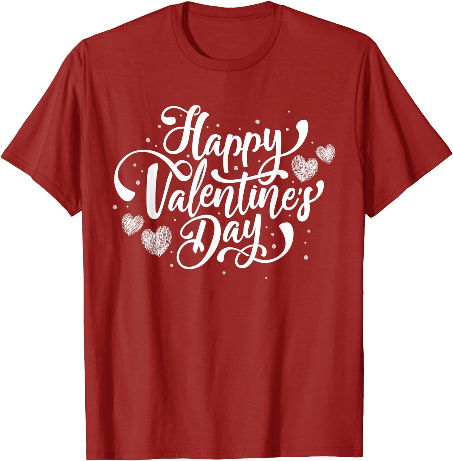 2019 Happy Valentine's Day T-shits Heart For Women Men Gift T-Shirt
