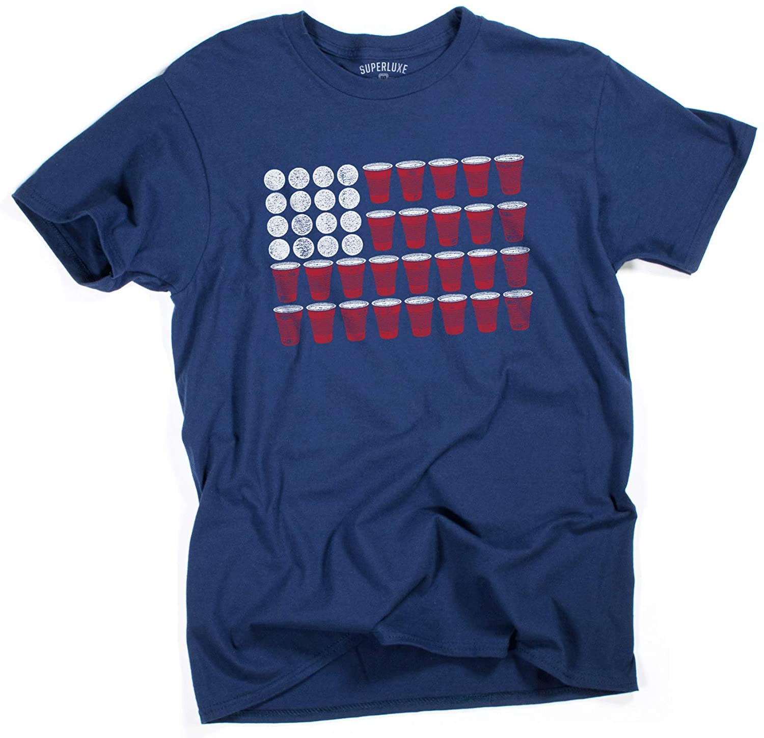 4th Of July Beer Pong American Flag Party T-Shirt