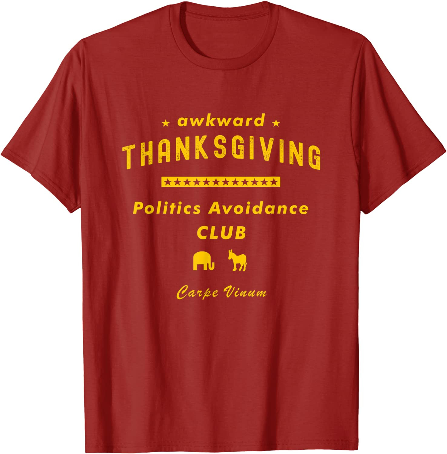 Awkward Thanksgiving Politics Avoidance Club T-Shirt