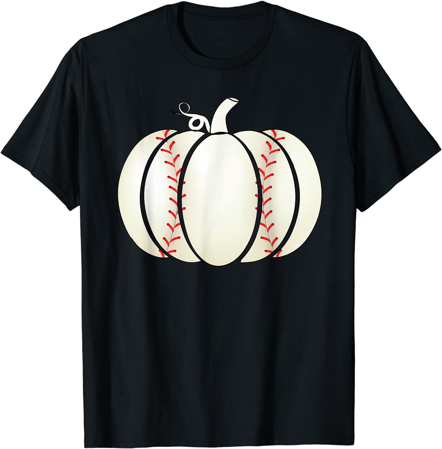 Baseball Face Scary Pumpkin Vintage Costume Halloween T-Shirt