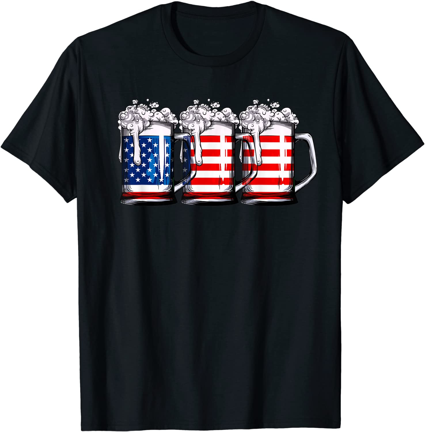 Beer American Flag T-Shirt
