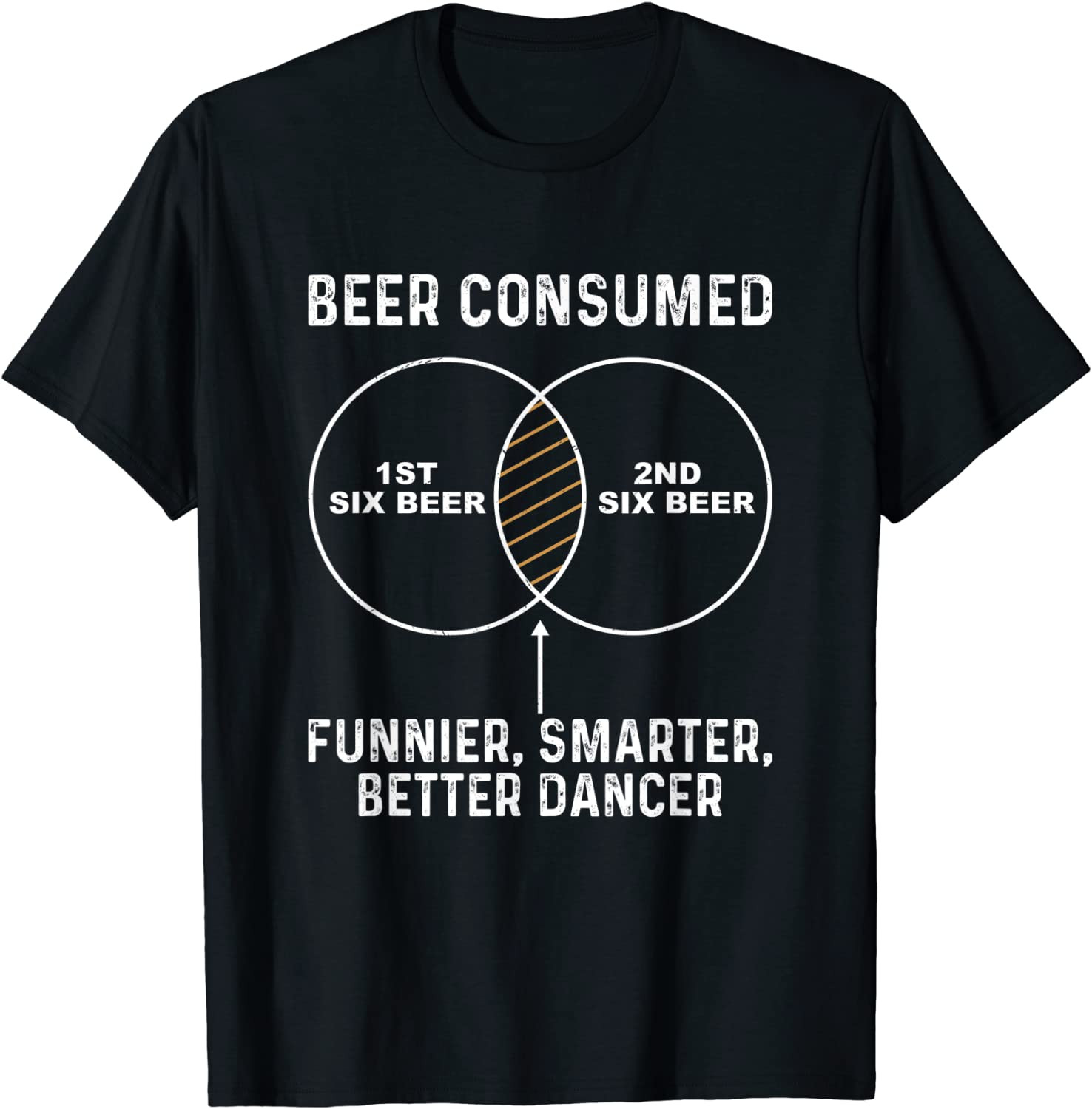 Beer Consumed Drinking Beer Makes Funnier Smarter Dancer T-Shirt
