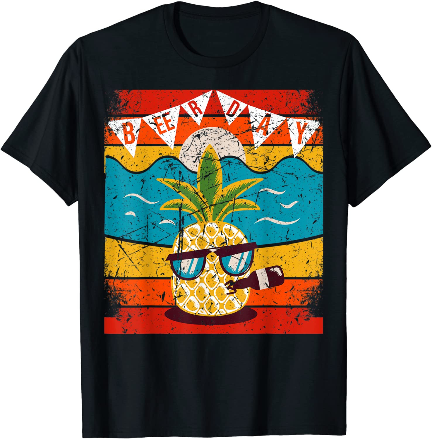 Beer Day, Beach Pineapple And Sunglasses, Day Drinking T-Shirt