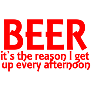 Beer It's The Reason I Get Up Every Afternoon Funny Drinking