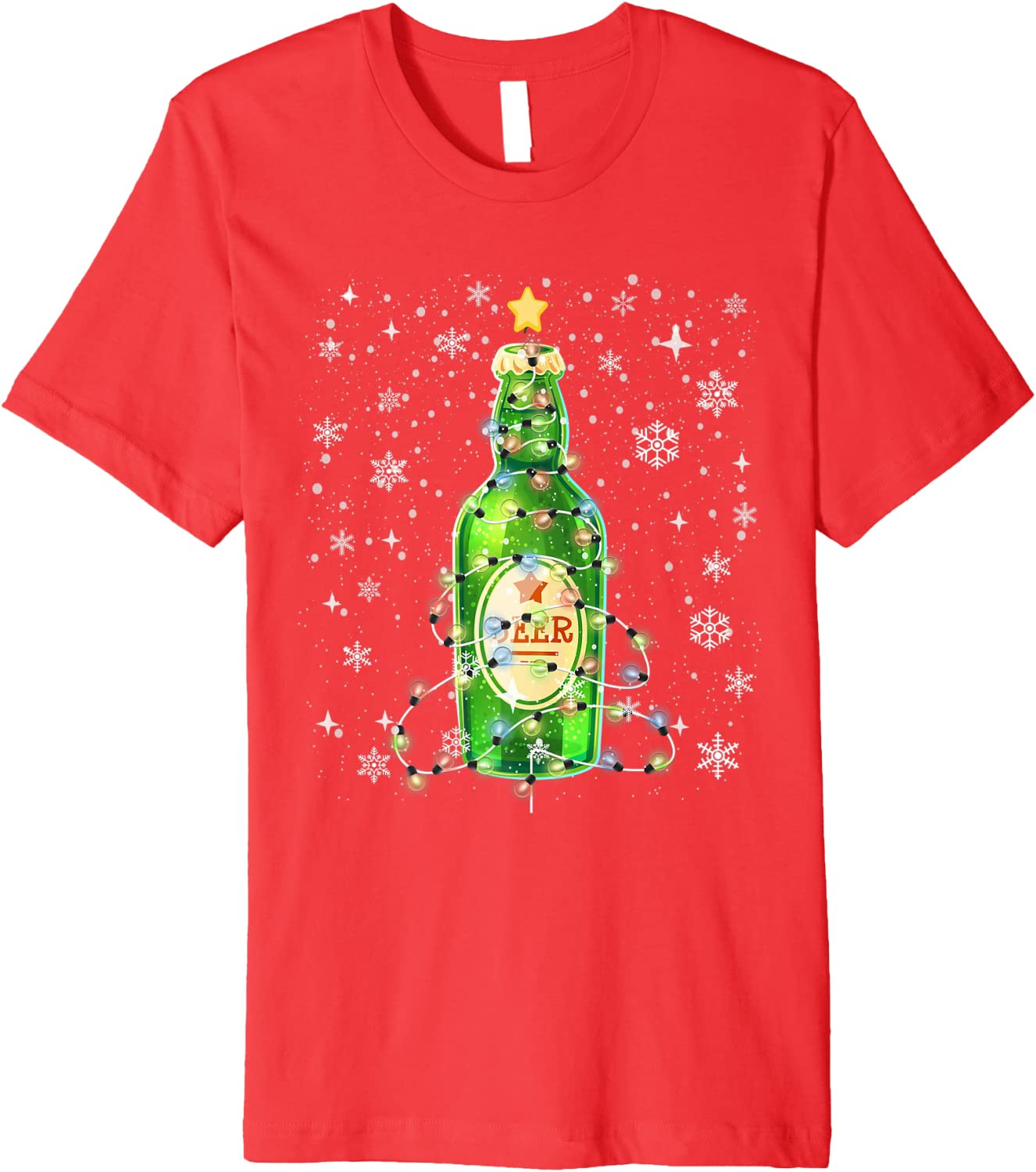Beer Tree Christmas Drinking Xmas T-Shirt