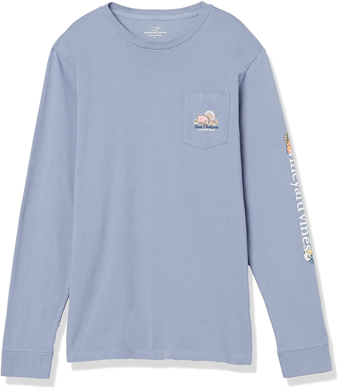 Boys' Long-Sleeve 2021 Thanksgiving Whale Pocket T T-Shirt