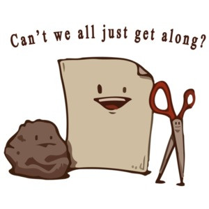 Can't we all just get along? Rock Paper Scissors - Funny