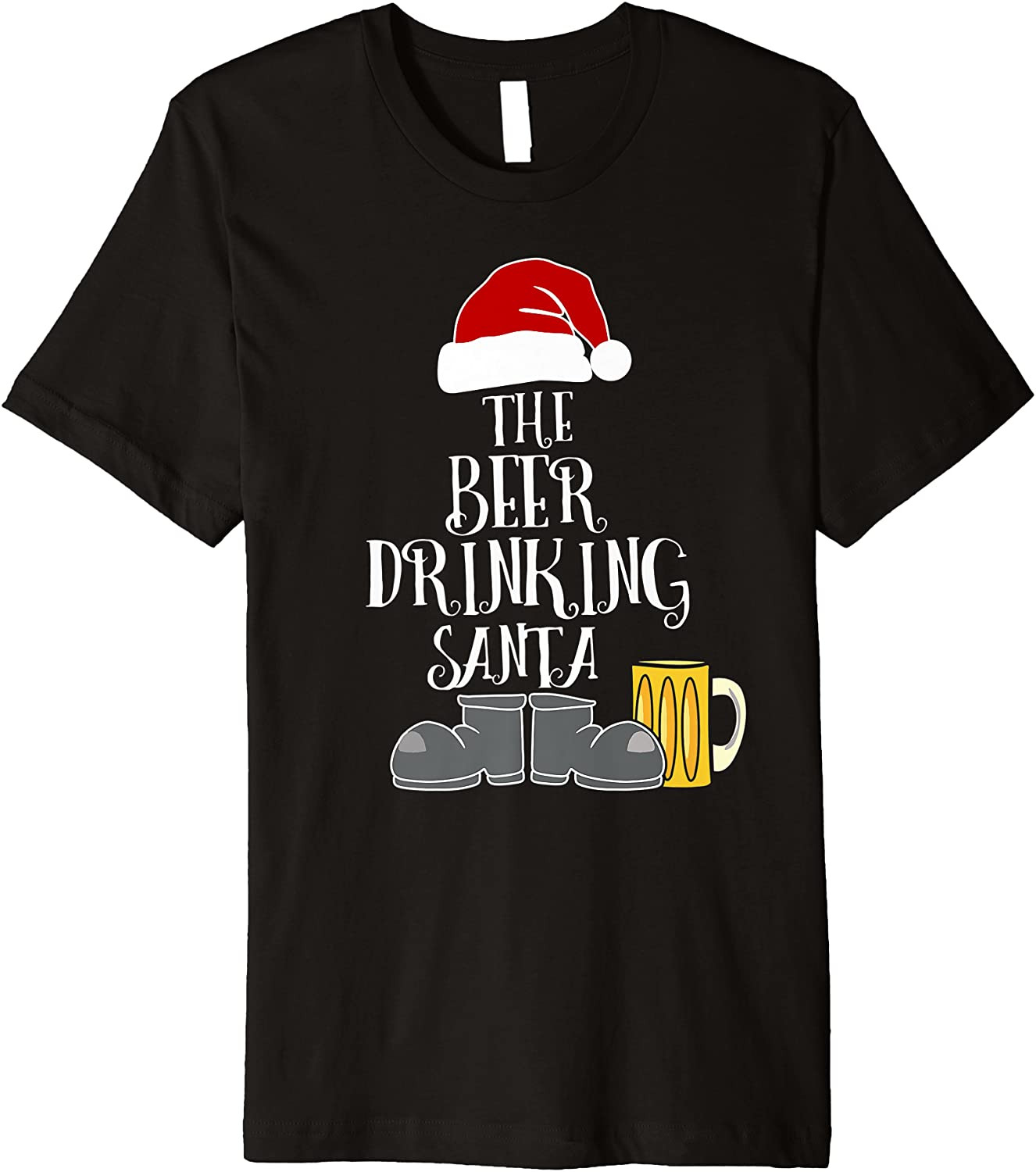 Christmas Santa Beer Drinking Santa Family Group Costume T-Shirt