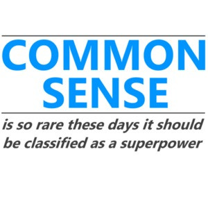 COMMON SENSE IS SO RARE THESE DAYS, IT SHOULD BE CLASSIFIED AS A SUPER POWER