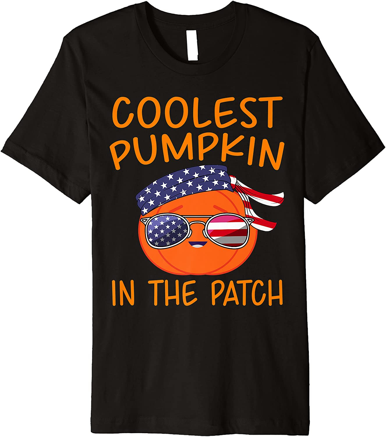 Coolest Pumpkin In The Patch Patriotic Halloween T-Shirt