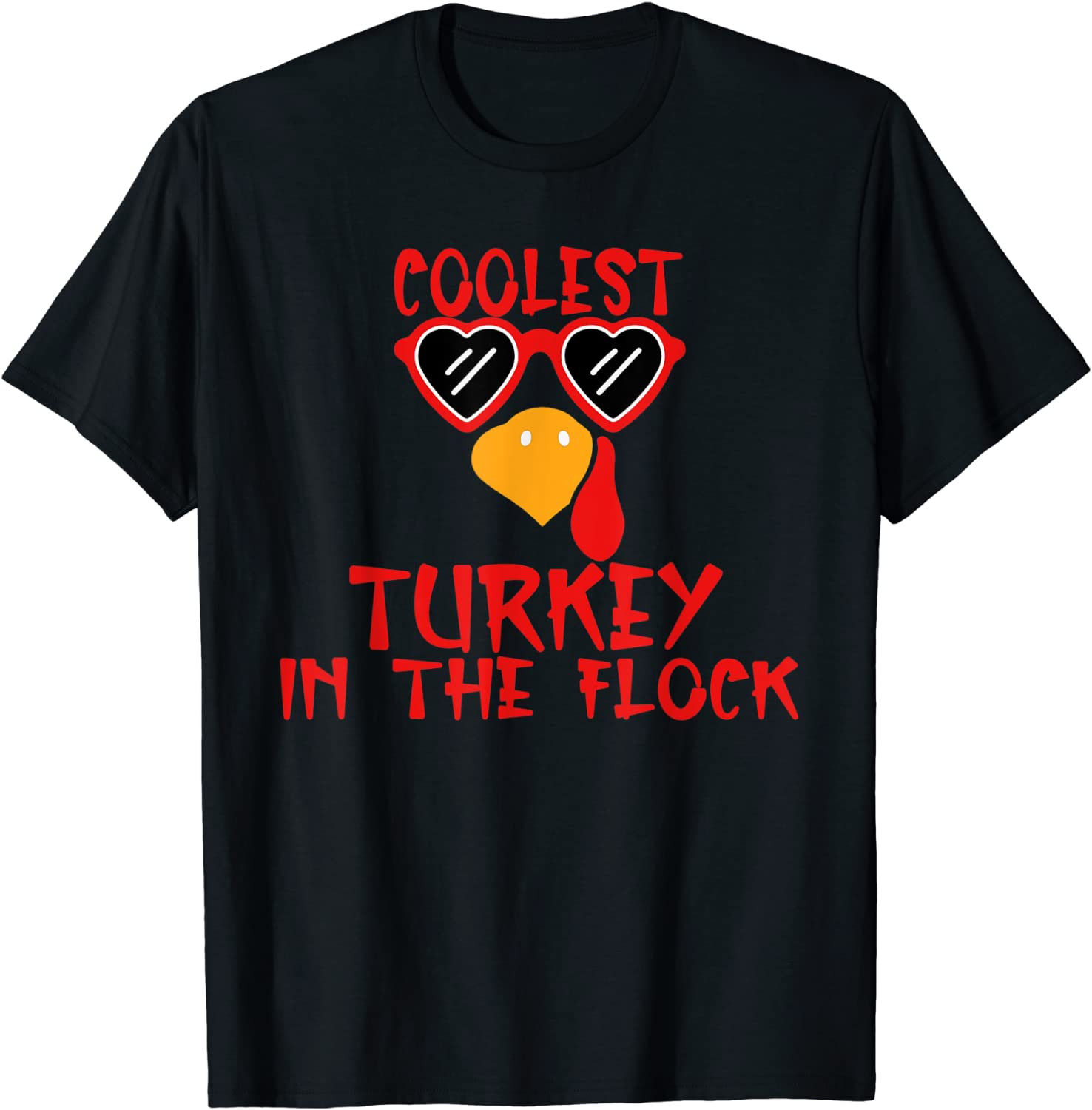 Coolest Turkey In The Flock Thanksgiving Patriotic Turkey T-Shirt