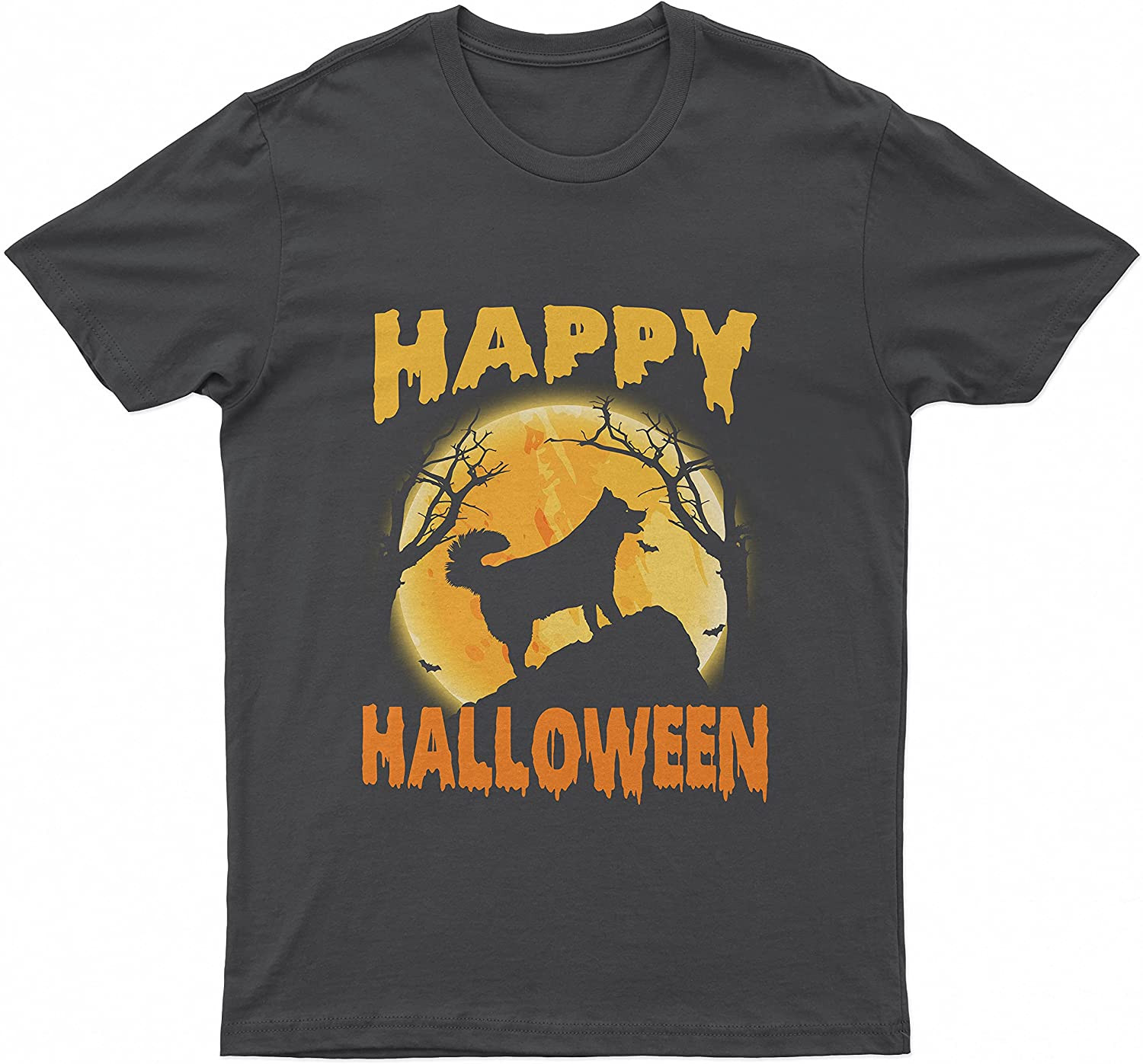 Crazy Scary Alaskan Husky Lovely Dog In Pumpkin Halloween T Dog T T-Shirt