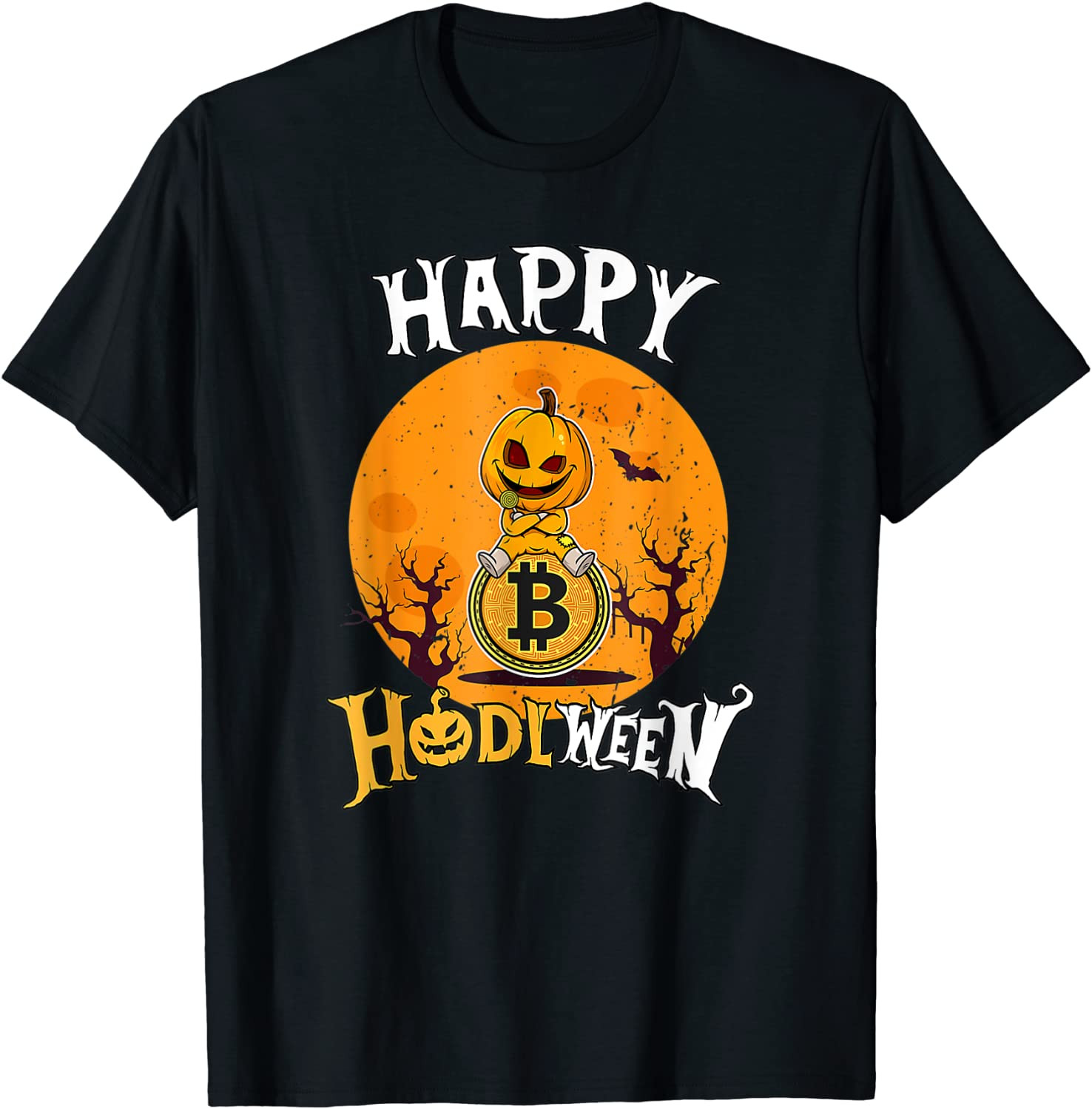 Crypto Halloween Bitcoin Pumpkin BTC Costume T-Shirt