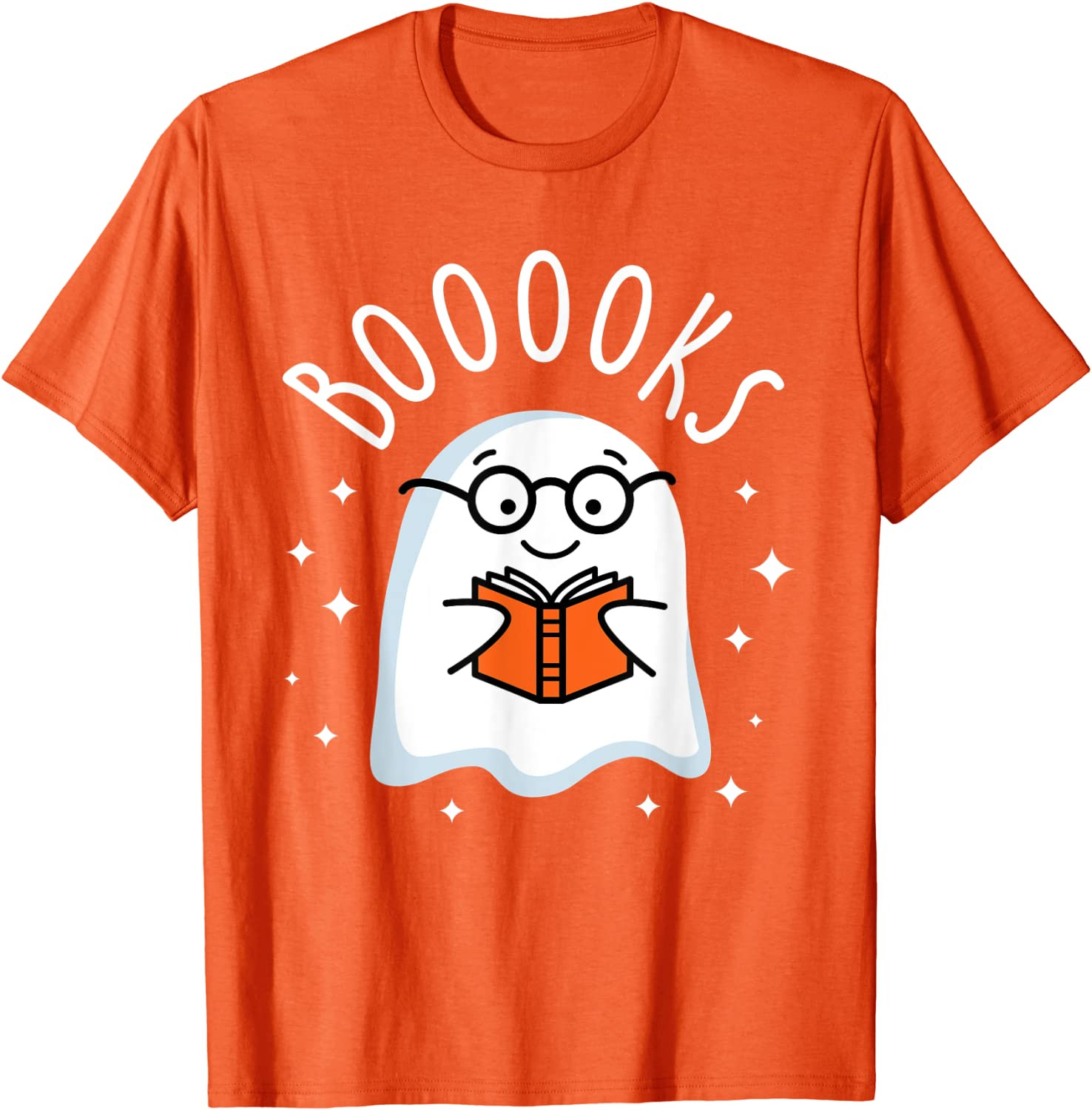 Cute Ghost Reading Books Booooks Teacher Halloween Costume T-Shirt