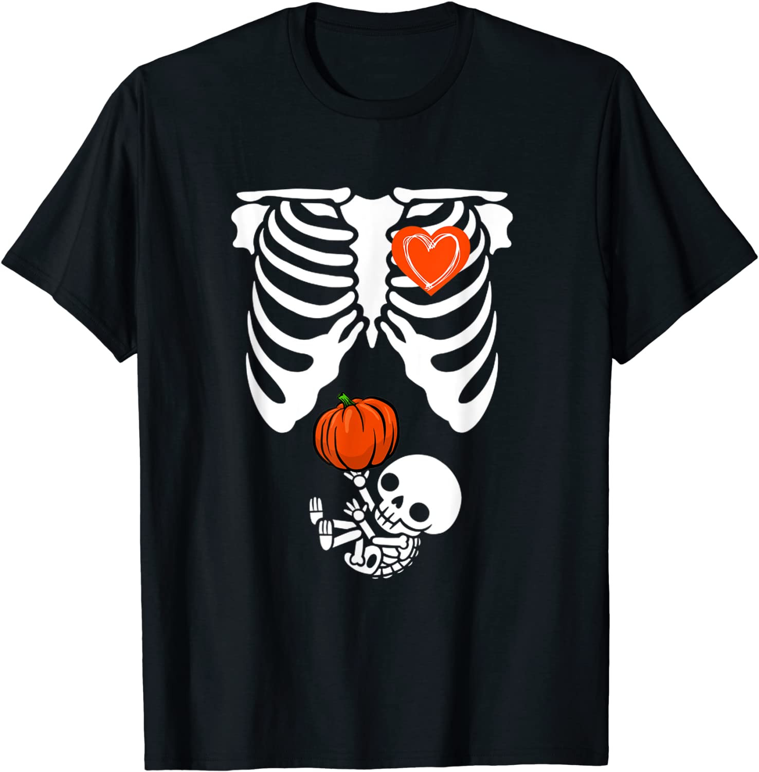 Cute Pumpkin Baby Bump Halloween Thanksgiving Pregnancy T-Shirt