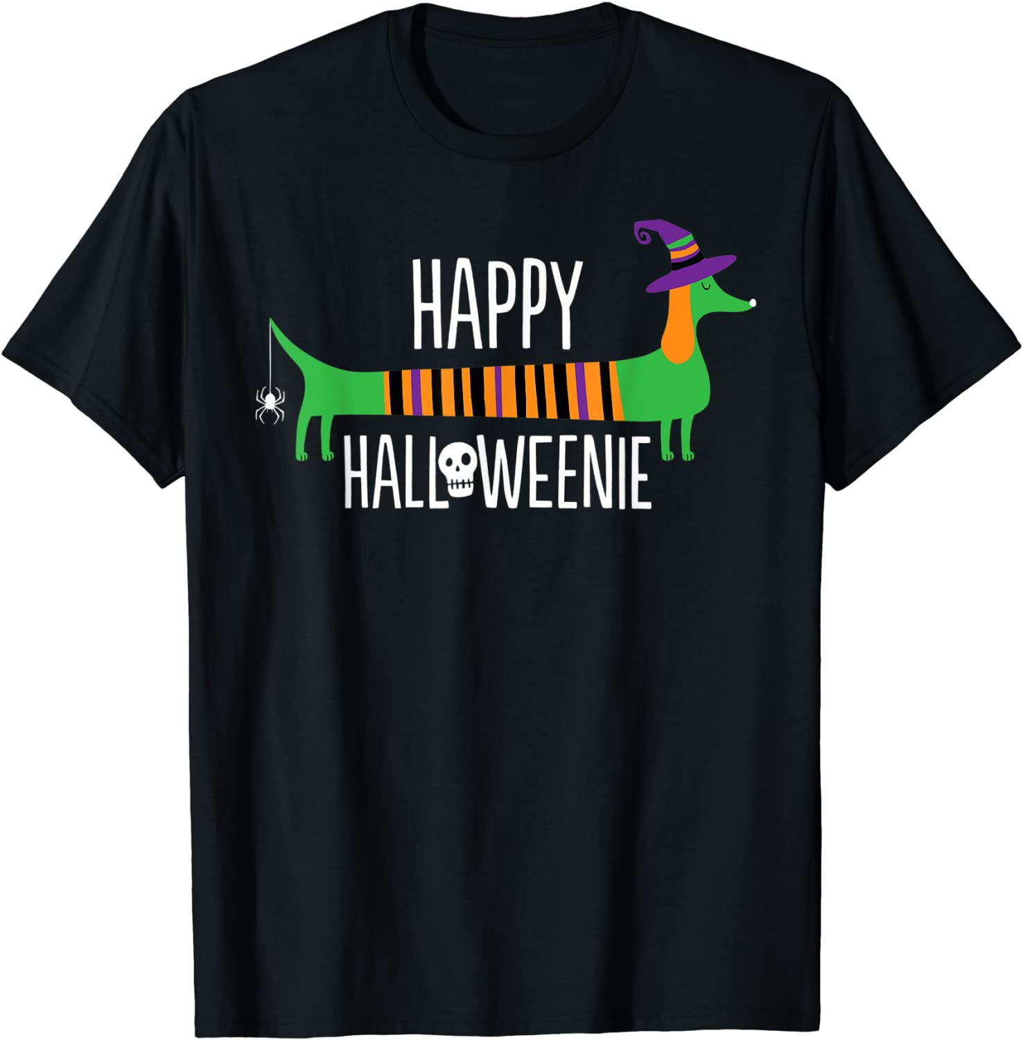 Dachshund Happy Halloweenie Cute Dog Halloween For Kids T-Shirt