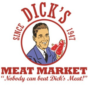 Dick's meat market - nobody can beat dicks meat! Funny vintage