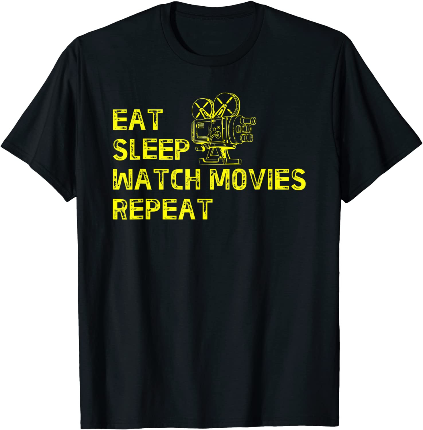 Eat Sleep Watch Movies Repeat Family Movie Night Film Nerd T-Shirt