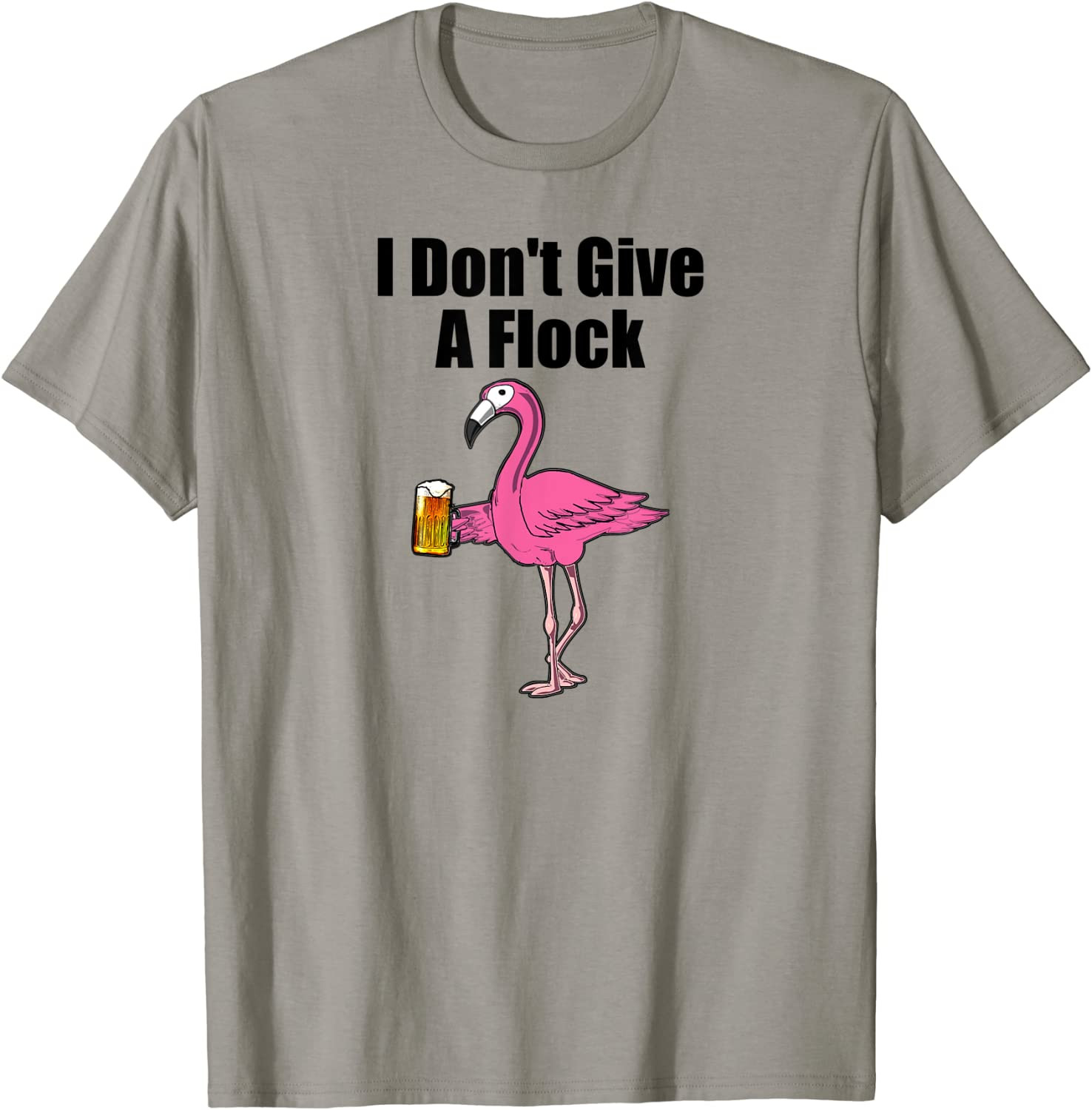 Flamingo Drinking Beer - T-Shirt