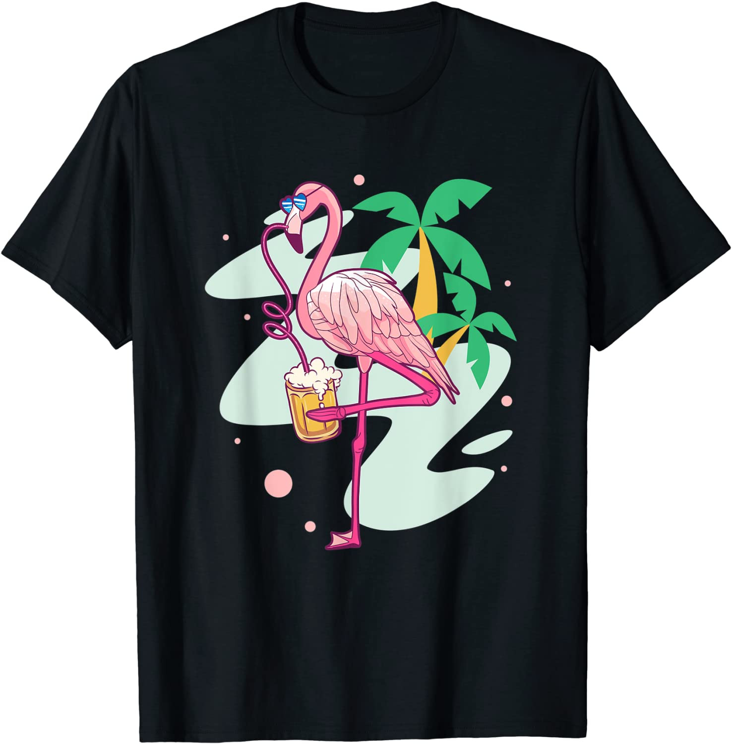 Flamingo Drinking Beer T-Shirt