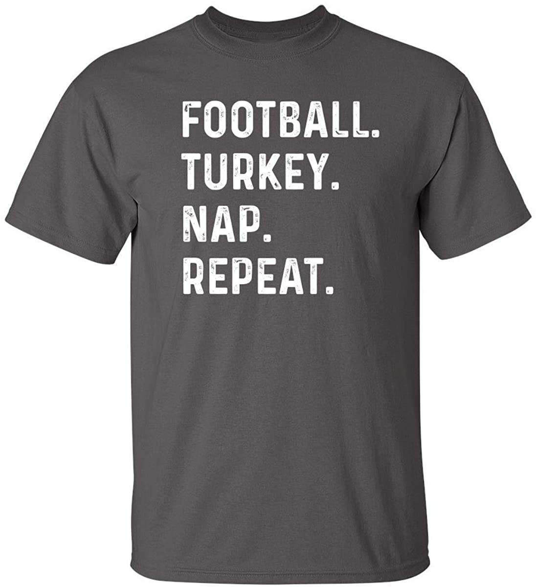 Football Turkey Nap Repeat Thanksgiving T-Shirt