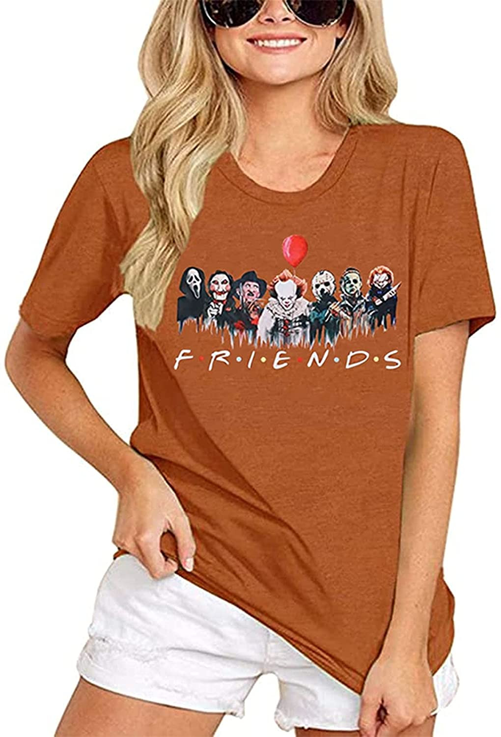 Friends Halloween For Women Funny Novelty Horror Movie Tshirt