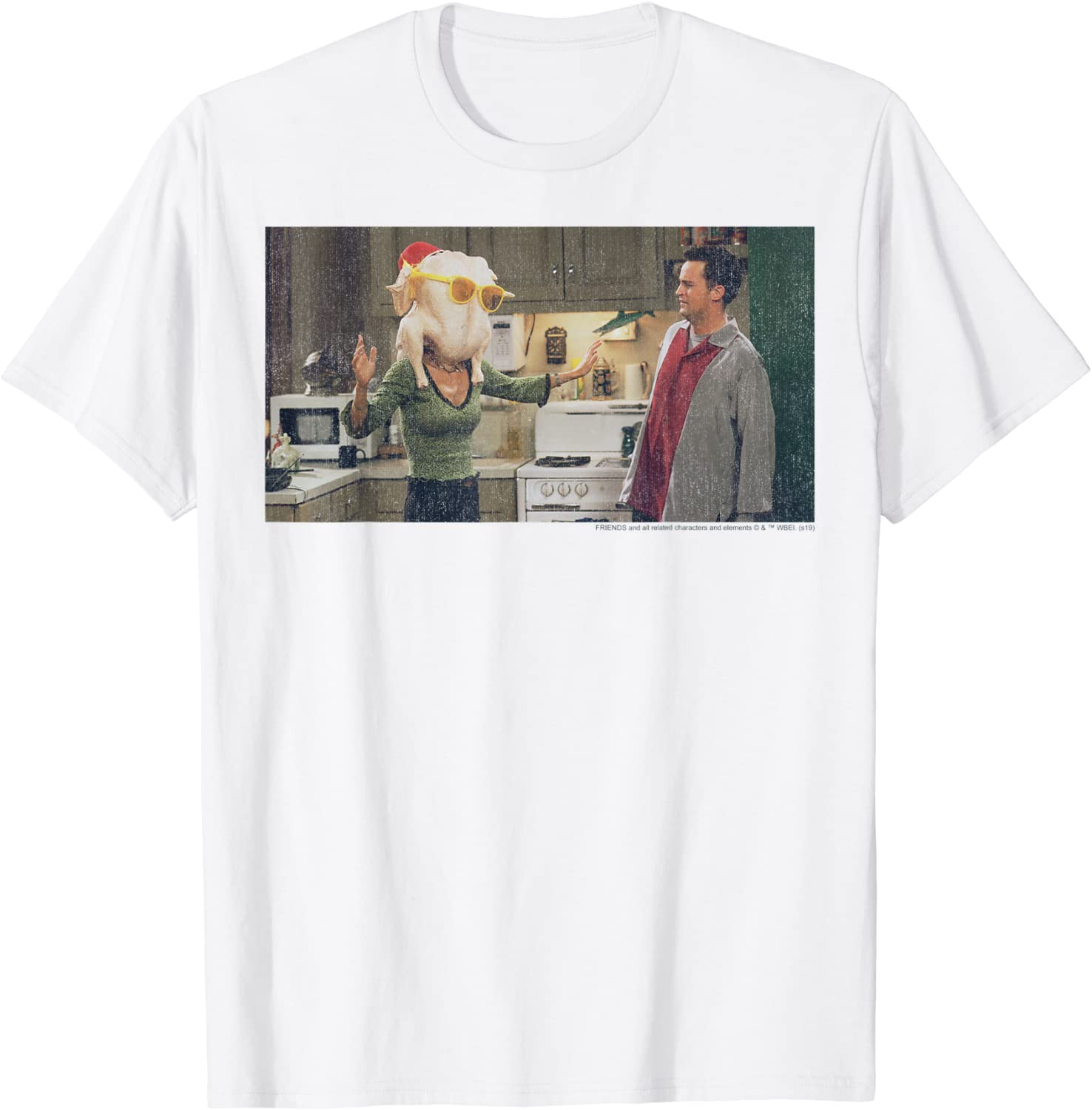 Friends Thanksgiving Turkey Head Monica Portrait T-Shirt