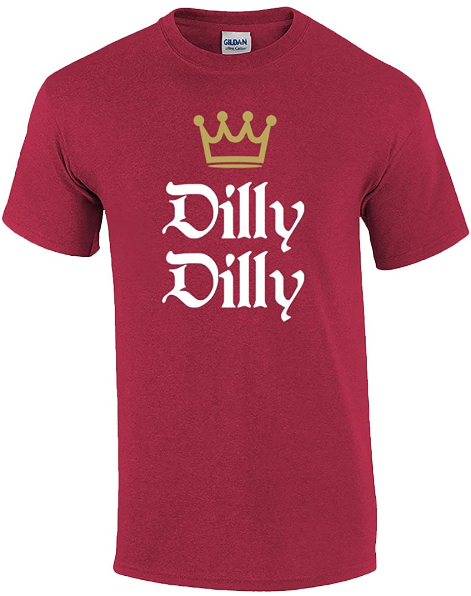 Funny Beer Drinking Dilly Dilly King Crown Outline T-Shirt