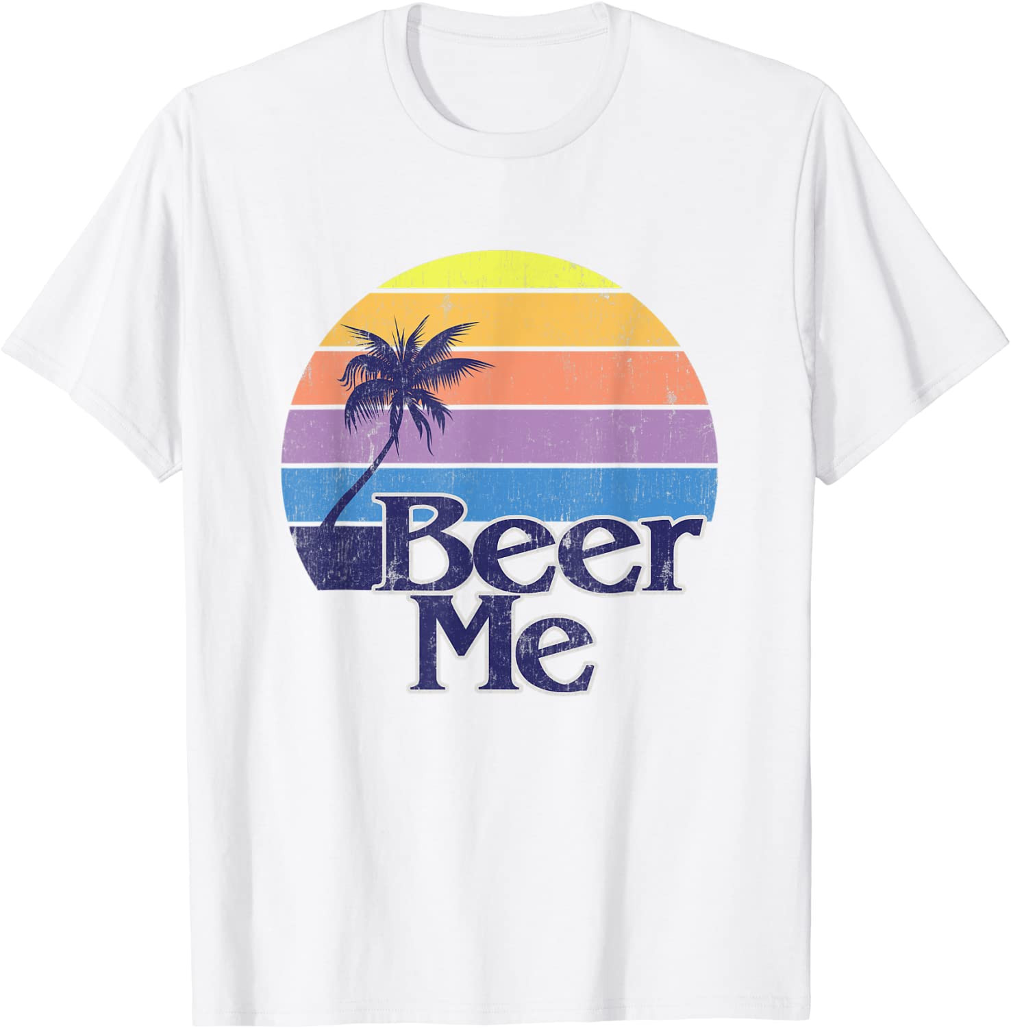 Funny Beer Humor - Vintage Retro California Beach Fashion T-Shirt