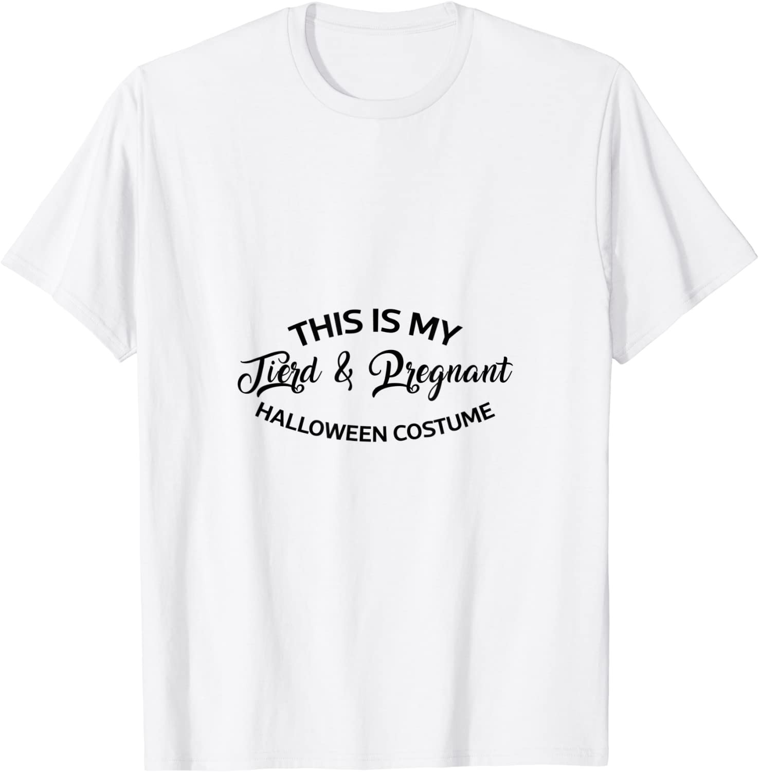 Funny Halloween Pregnancy This Is My Tired And Pregnant Hall T-Shirt