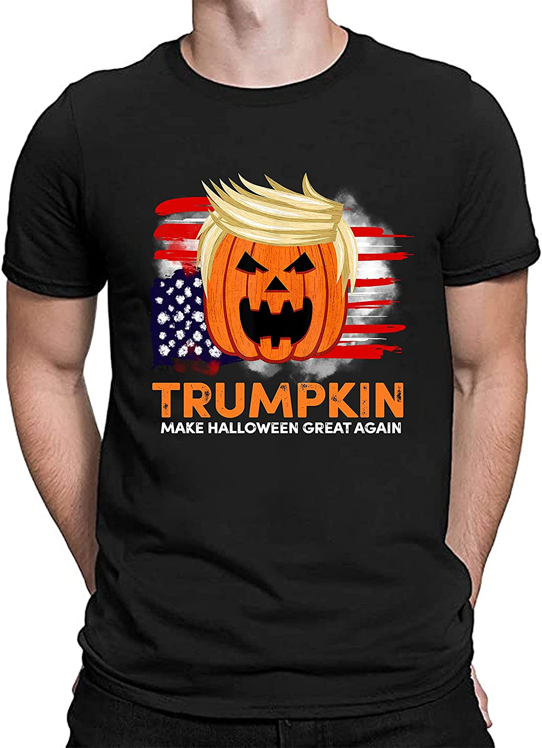 Funny Halloween Trumpkin American Flag Pumpkin T-Shirt